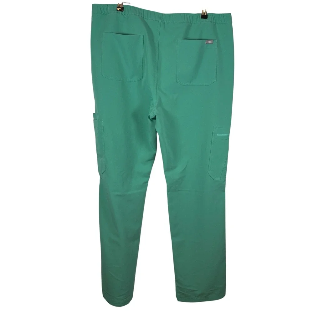 FIGS Technical Collection TM3001 Unisex XL Green Scrub Pants Cargo Straight Leg